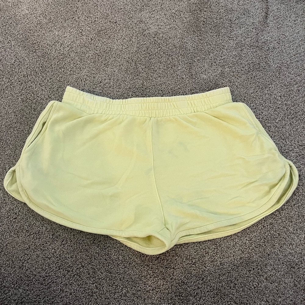 Baby Yellow Forever 21 sweatshorts